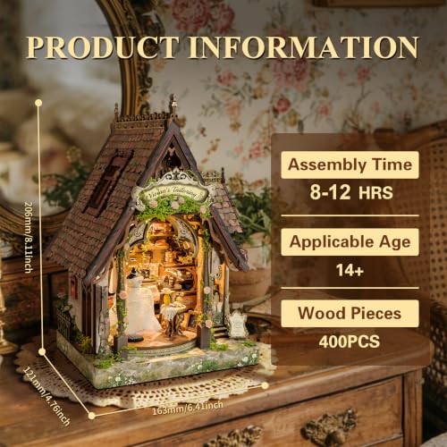 Book Nook Kit DIY Miniature House 3D Wooden Puzzle - Dream Dress Studio - color: Dream Dress Studio