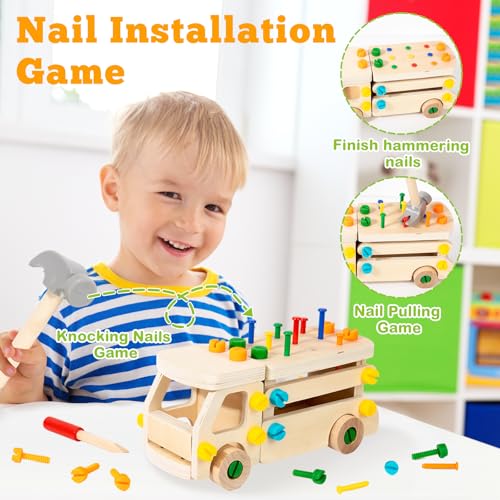 Adena Montessori Real Wood Screwdriver Board Set for 3+