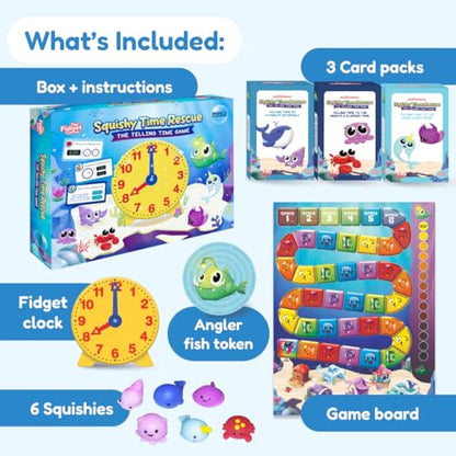 The Fidget Game Squishy Time Rescue - Telling Time Game for Kids Ages 6-11