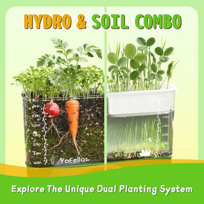 Root Viewer Science Kit for Kids – Grow Your Own Plant STEM Toy & Gardening Kit for Ages 6-12 – Educational Gift for Boys & Girls with Soil, Hydroponics, Journal & Stickers