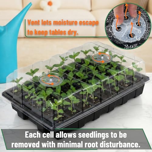 Mr. Pen- Seed Starter Tray Kits, 5 Set, Total 200 Cells - size: 40-Cells 5-Pack