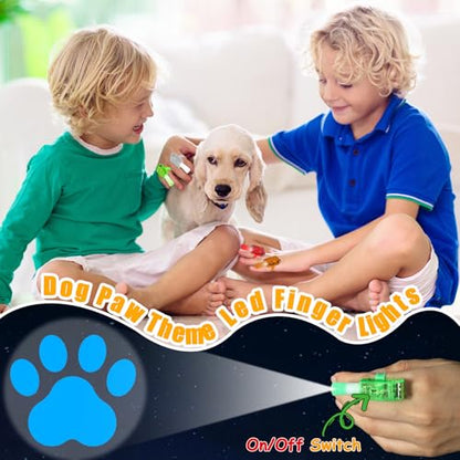 CHUNNIN 36 Pcs Paw LED Finger Lights Glow in Dark Dog Party Favors - style: Dog Paw