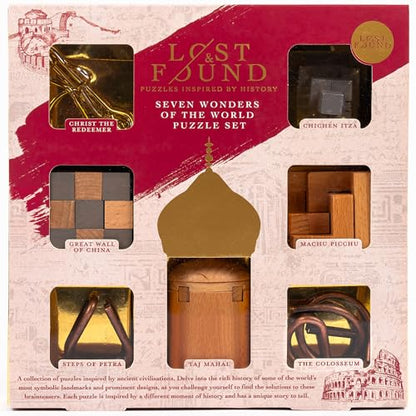 Professor Puzzle Seven Wonders of The World - 7 Piece 3D Brainteaser Set - style: 7 Wonders