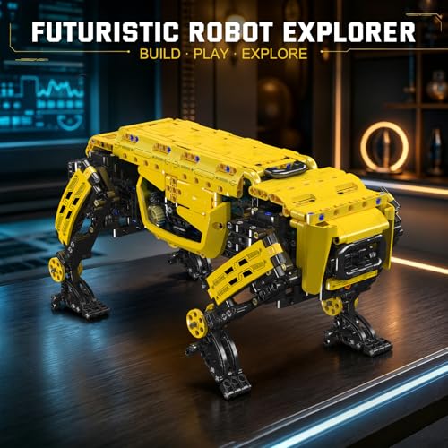 Mould King Robot Dog Building Set, Remote Controlled Robot Dog Toy for Kids, Mechanical Robot to Build, DIY Building Set as STEM Project/Collectibles (936 Pieces)