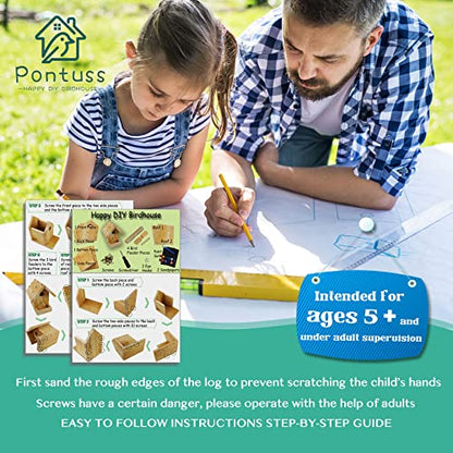 DIY Bird House Kits for Adults & Kids,DIY Woodcraft Building Projects for Kids and Adults,Bundles