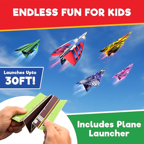 Doctor Jupiter Paper Airplane Book Kit for Kids Ages 4+, Craft Toy - style: 120+ Airplanes