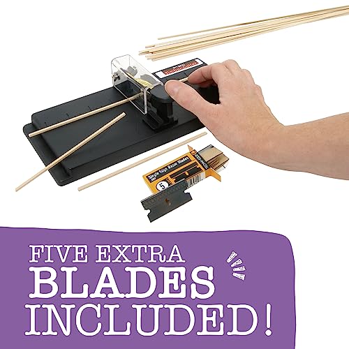 Pitsco Education Timber Cutter, Make Precise Horizontal and Angular cuts, Ideal Cutting Tool for Model Bridges, Towers, and Airplanes, Hand Tools for Cutting Soft Wood, Includes Replacement Blades