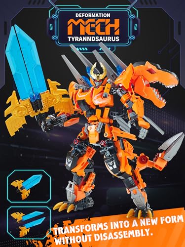 TIALLOW T-Rex Mech Set Dinosaur Transform Robot Figure Model Building Toy - style: T-Rex