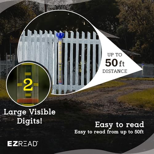 Headwind EZRead 26” Giant Professional Outdoor rain Gauge, USA Made Heavy Duty All Weather Freeze Proof mountable with Float, Dark Blue (820-0020) - color: blue, size: 26-Inch