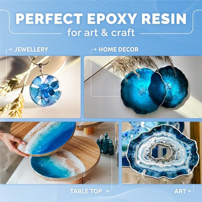 Craft Resin Crystal Clear Epoxy Resin Kit - Food Safe, UV Resistant - 34 Oz - size: 34 Oz