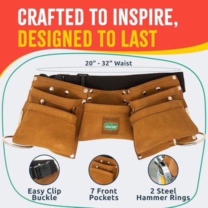 Sparkjump Kids Brown Tool Belt, Adjustable Tool Belt for Toddlers and Kids - color: Brown Tool Belt
