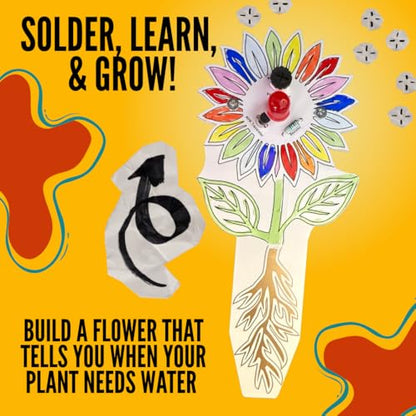 Soil Moisture Sensor – DIY Plant Water Indicator | Build a Light-Up LED Moisture Detection Circuit | Electronics & Soldering Project | PCB & Components Included
