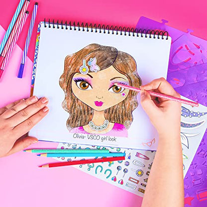 Fashion Angels Make-up & Hair Design Sketch Portfolio - color: Make-up & Hair