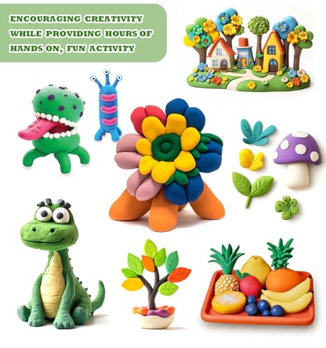 Air Dry Clay 80 Packs Foam Clay Air Dry Foam Clay for Kids, Moldable Super Light Weight Clay Perfect for Arts, Crafts, Classroom Teaching - color: 10 colors