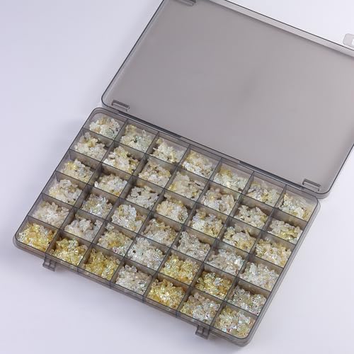 SUTOKAKA 1Pc 42 Grids Clear Plastic Jewelry Organizer Box Large Bead Storage Container with Non-Adjustable Dividers Small Parts Compartment Organizer for Washi Tapes Screws Sewing Threads (Black) - size: 42-1
