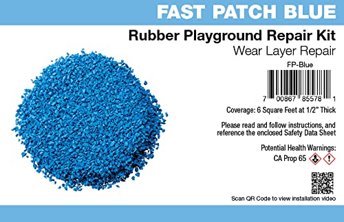Poured-in-Place Surfacing Repair Kit Fix Rubber Playground (Blue, Standard) - color: Blue, size: Standard