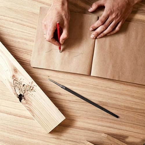 6 Inch Square Medium Cut File, Double Cut Teeth, Made of High Carbon Steel, Half Round Hand File Without Handle, Suitable for Shaping Metal, Wood, etc - color: Square, size: 6 Inch