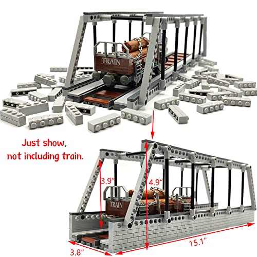 Classic Train Building Bridge City Passenger Express Train Tracks Toys Accessories Railroad Construction Building Block Compatible with Major Brand (Train Bridge) - style: Train Bridge
