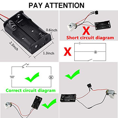 Sntieecr 6 Set DC Motors Kit, Mini Electric Motor 3V 15000RPM - style: 6 Set DC Motors Kit