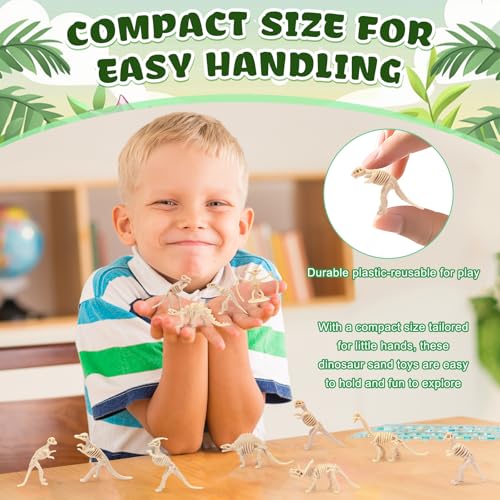 100Pcs Dinosaur Fossil Skeletons Bulk, Mini Dinosaur Bones Figures for Kids - size: 100 Pcs