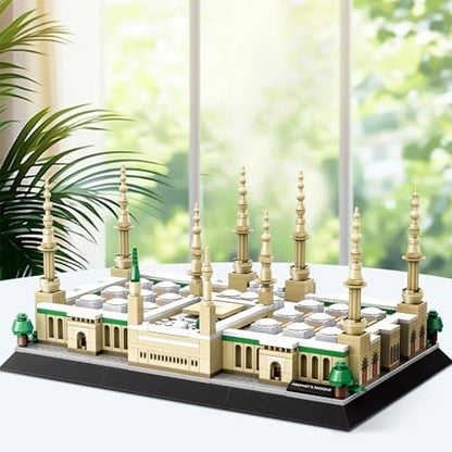 Prophet's Mosque-Medina Building Blocks Set, Islamic Educational Toy for Kids, DIY 3D Model Kit, for Architectural Collection (594Pcs)