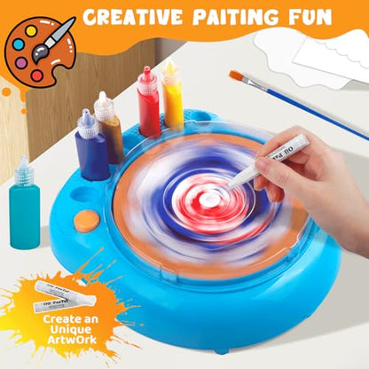 Spin Art Machine for Kids, Paint Spinner Arts & Crafts Kit for Ages 4-12 - color: Blue