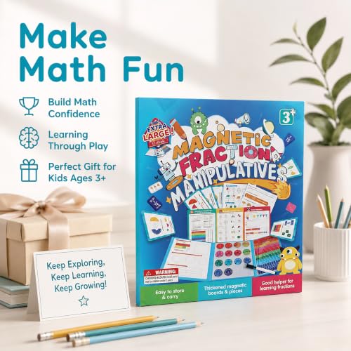 Extra Large Magnetic Fraction Manipulatives Math Visual Aids For Students
