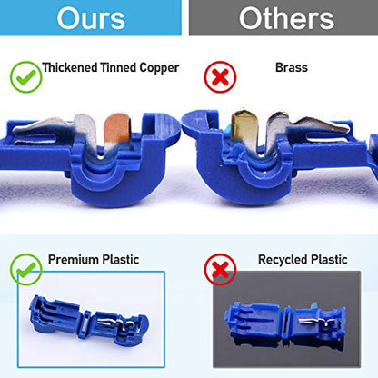 TICONN T Tap Wire Connectors, T Wire Quick Splice Connector, T Connectors for Wiring with Storage Case (360 Pcs) - style: 360 Pcs