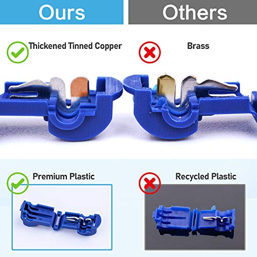 TICONN T Tap Wire Connectors, T Wire Quick Splice Connector, T Connectors for Wiring with Storage Case (240 Pcs) - style: 240 Pcs
