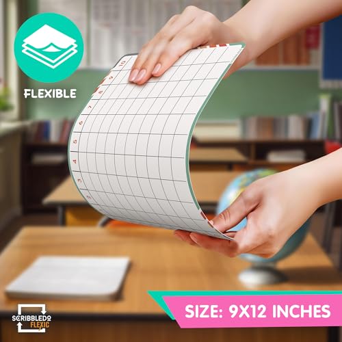 SCRIBBLEDO Multiplication Math 9”x12” Small White Board Dry Erase Sheets Math Manipulatives 3rd Grade Multiplication Times Table Chart Math Supplies Teacher Students Classroom Pack of 10 Sheets - color: Multiplication Chart