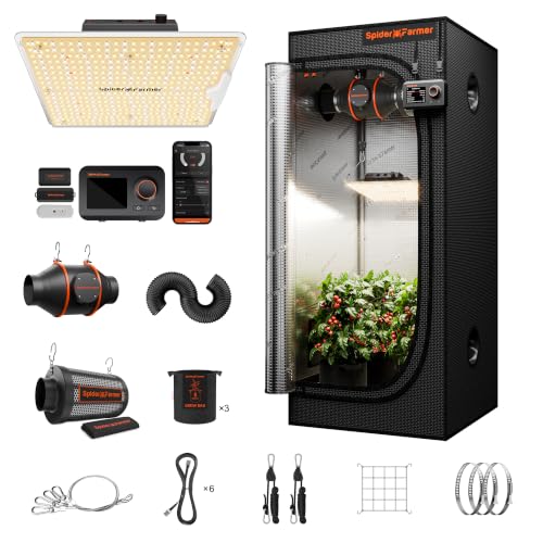 Spider Farmer 2x2ft Grow Tent Kit with GGS Controller Automatic Grow System - size: 24"x24"x55"-GGS Controller