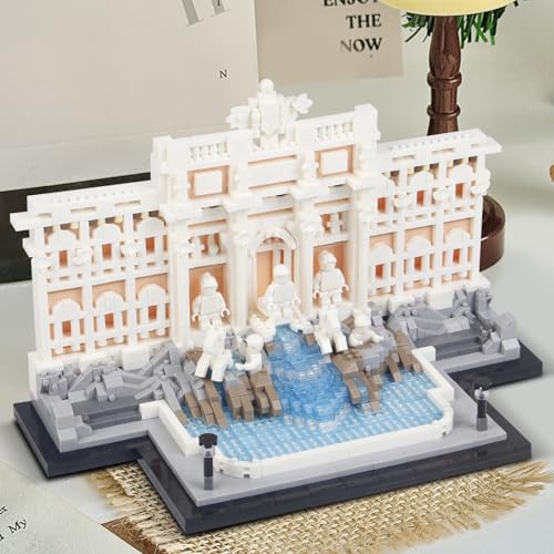 1851pcs Micro Mini Blocks Trevi Fountain Archiecture Building Blocks Sets - color: Architecture