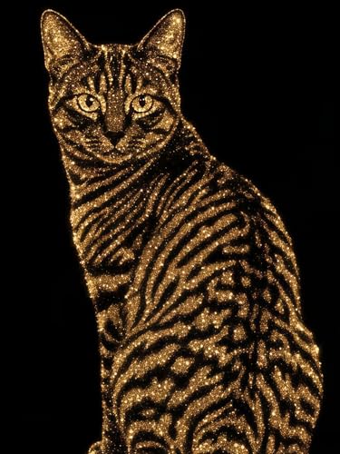 BYGFHLYW Cat 5D Diamond Painting Kit, Diamond Art for Adults12x16In - color: KM1142-1