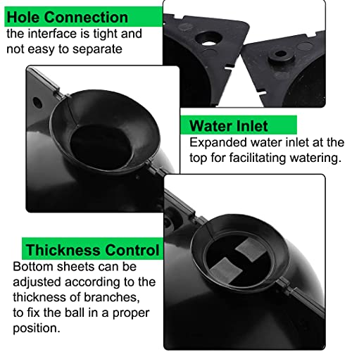 MIIIM 9 PCS Air Layering Propagation Kit, Reusable Half Clear Grafting Ball, Air Layering Pods Clear, Plant Rooting Ball for Fast Propagation (S+M+L) - size: S+M+L