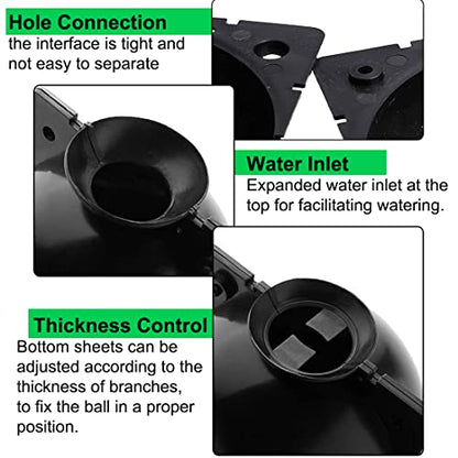 MIIIM 20 PCS Air Layering Propagation Kit with Zip Ties, Reusable Grafting Ball, Clear Air Layering Pods, Rooting Ball for Fast Propagation (Small) - size: Small