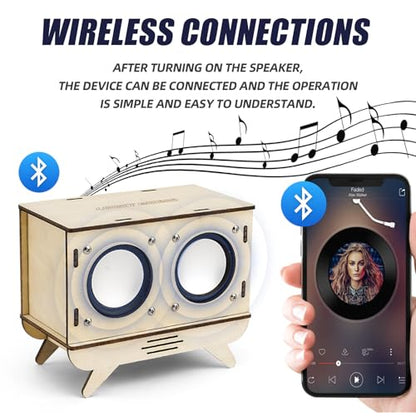 LUCKY GUESS STEM Projects Bluetooth Speaker Toy Set DIY Electronics Kit - style: Dual Speakers Bluetooth DIY Set