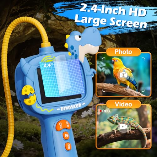 Kids Endoscope Borescope Toys, Snake Scope Camera with Light for Kids, Outdoor Exploration STEM Science Educational Toy Gifts for 4 5 6 7 8 9 10 Year Old Boys Girls