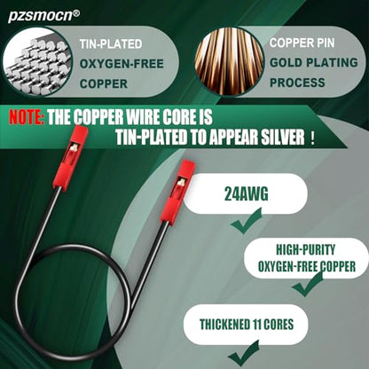 40 Sets / 120 Pcs for Dupont 2.54mm 1-Pin Connector Kit 24AWG 20cm - size: 1-Pin Female to Female, style: Red with Cable