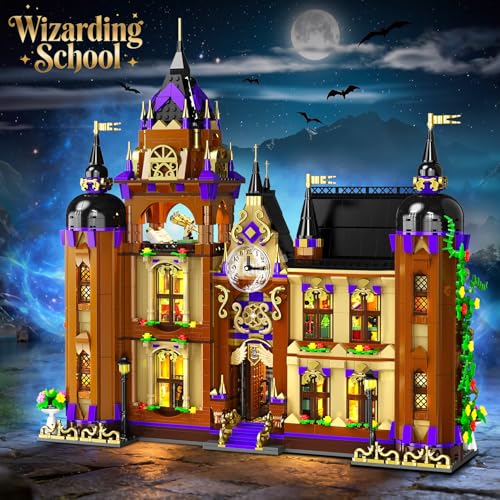 INSOON Magic School House Building Set with Lights for Adults, 3 in 1 Kit