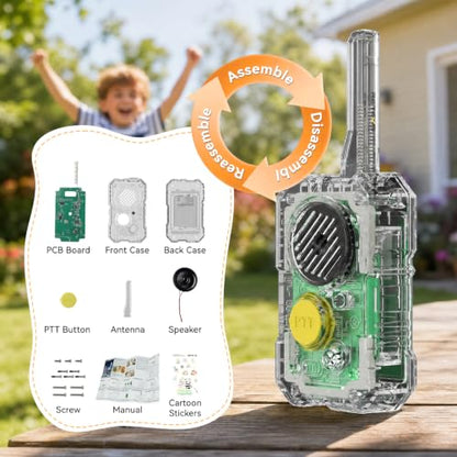 Retevis EZTalk 80 Walkie Talkies for Kids, Science Kits for Kids Age 8-12