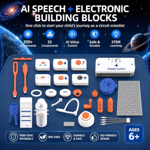 STEM Science Kit for Kids, Electronics Circuit Exploration Toy, 55 PCS - size: Large - 350+ Projects