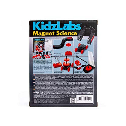 4M Magnet Science Kit - 10 Magnetic Experiments & Games (over 25 pieces to Build & STEM Learn From) - Power the Racer with a Magnet, Levitate a Magnet, Magnetic Yacht & Fishing, Boys & Girls, Age 8+ - style: Magnet Science Kit
