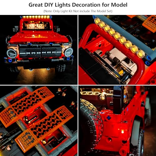 LED Light Kit Compatible with Lego 42213 Technic Ford Bronco SUV - color: Remote Control Version