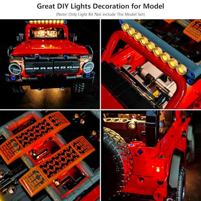 LED Light Kit Compatible with Lego 42213 Technic Ford Bronco SUV - color: Remote Control Version