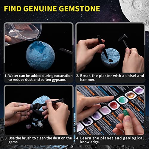 GobiDex 15 Gemstones Dig Kit, Space Science Kit for Kids Ages 6+