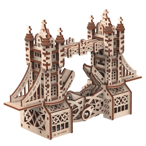 Mr. Playwood Tower Bridge Small Wooden Mechanical 3D Puzzle