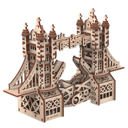 Mr. Playwood Tower Bridge Small Wooden Mechanical 3D Puzzle