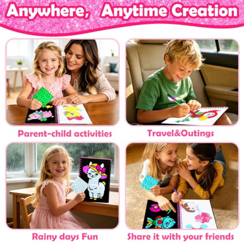 FUNNYB&G Foil Art Craft Kit for Kids, Sparkly Birthday Gift Toy for Kids - style: Cute Pet