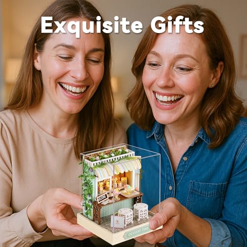 Flever Dollhouse Miniature DIY House Kit Creative Room with Furniture for Romantic Artwork Gift (Dessert Time) - color: Dessert Time