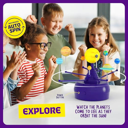 360° Orbiting Solar System for Kids - Paint & Build Model Kit - Craft Kit